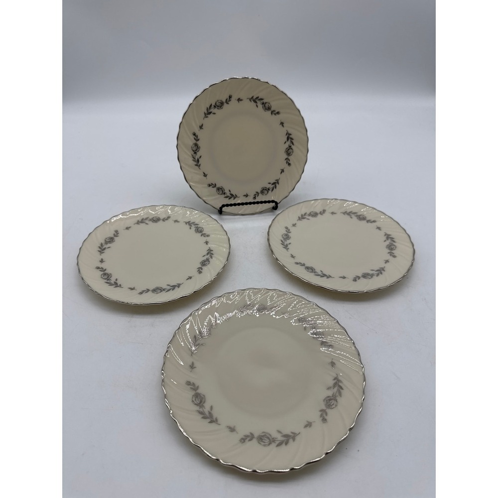 LENOX ROSEMONT 6 3/8" BREAD AND BUTTER PLATES  Lot of 4